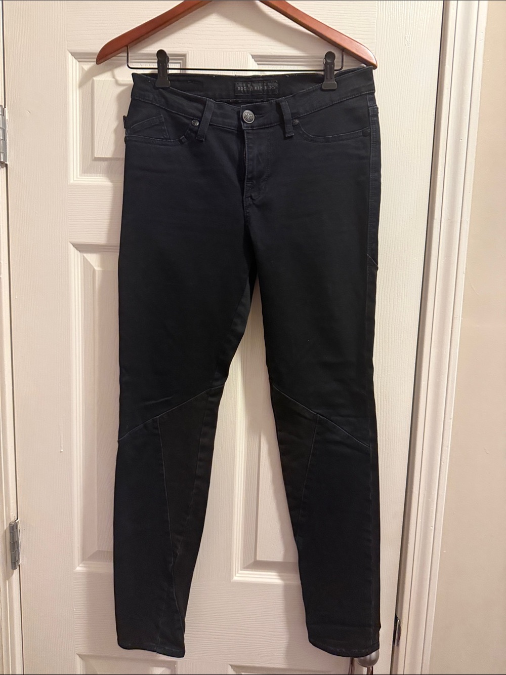 Rock & Republic Kylie blue & Black Skinny Jeans size 10 EUC